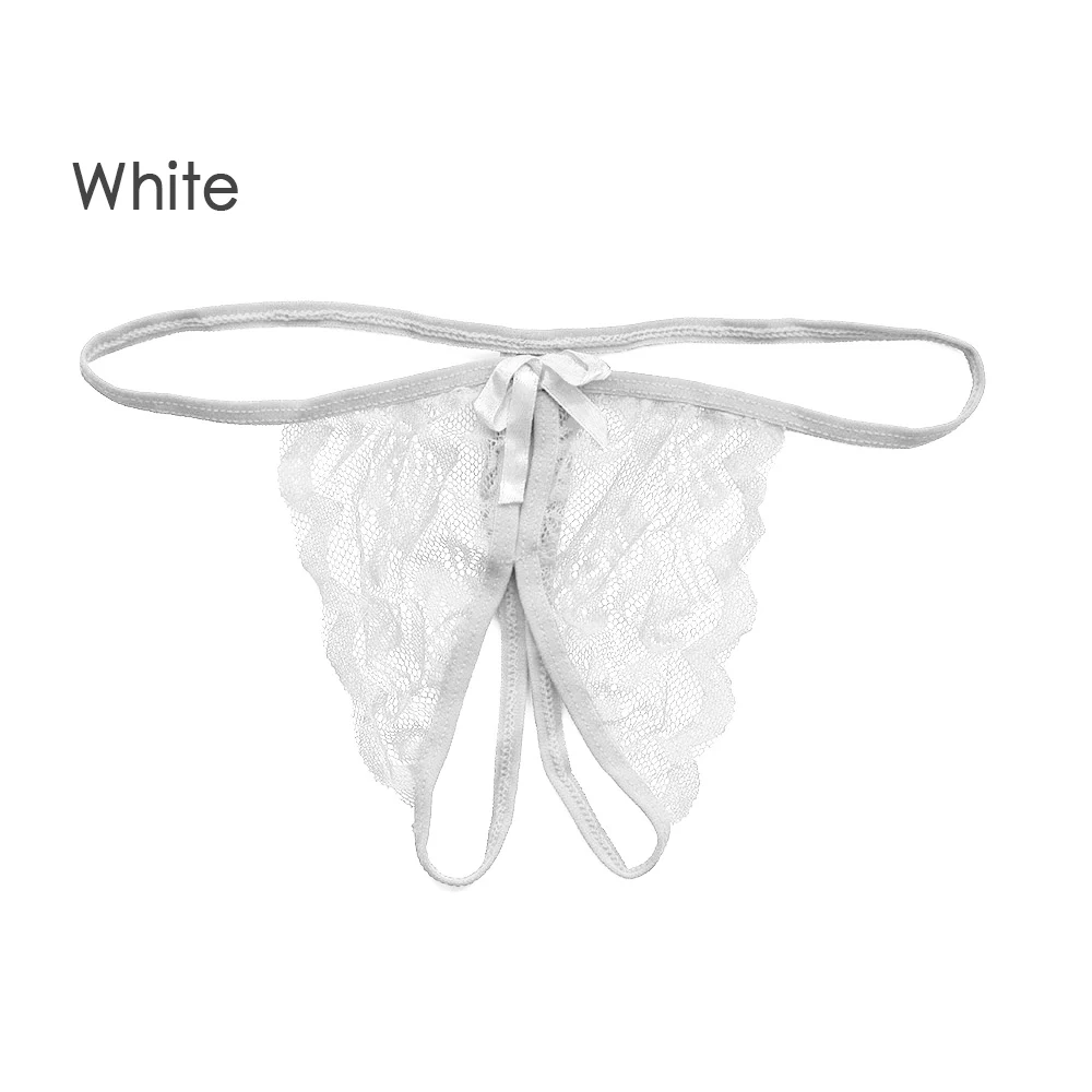 White EIE 1 шт, женское сексуальное нижнее белье с жемчугом, стринги, Прозрачное нижнее белье с вышивкой, трусики-стринги с кисточками, трусики, трусы, одежда для сна - Цвет: White
