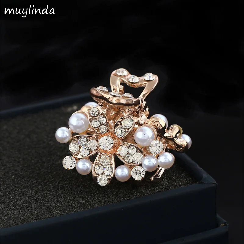 Muylinda искусственный жемчуг цветок маленький зажим для волос - Цена: 159.16