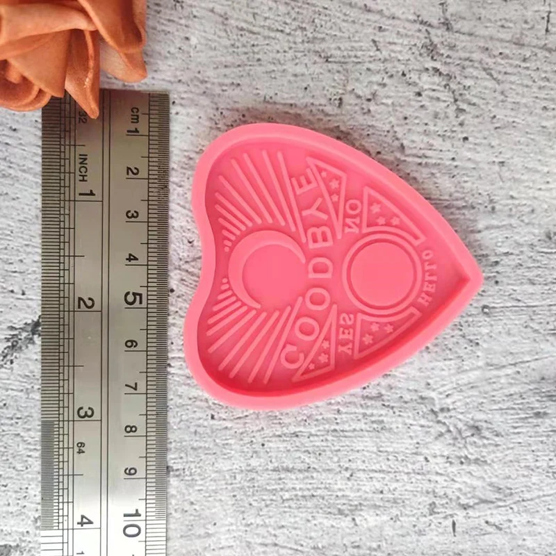 

Heart Fits One 1.5 Inch Badge Reel Silicone Resin Mold Epoxy Craft DIY Jewelry