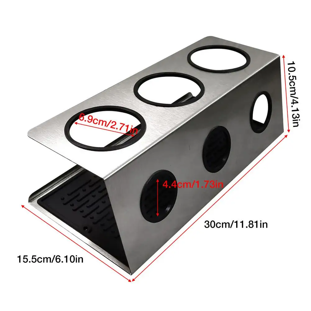 

Stainless Steel Soda Bottle Drain Rack Soda Glass Holder With Silicone Drain Pad Drain Rack Soda Bottle Drip Holder Stand