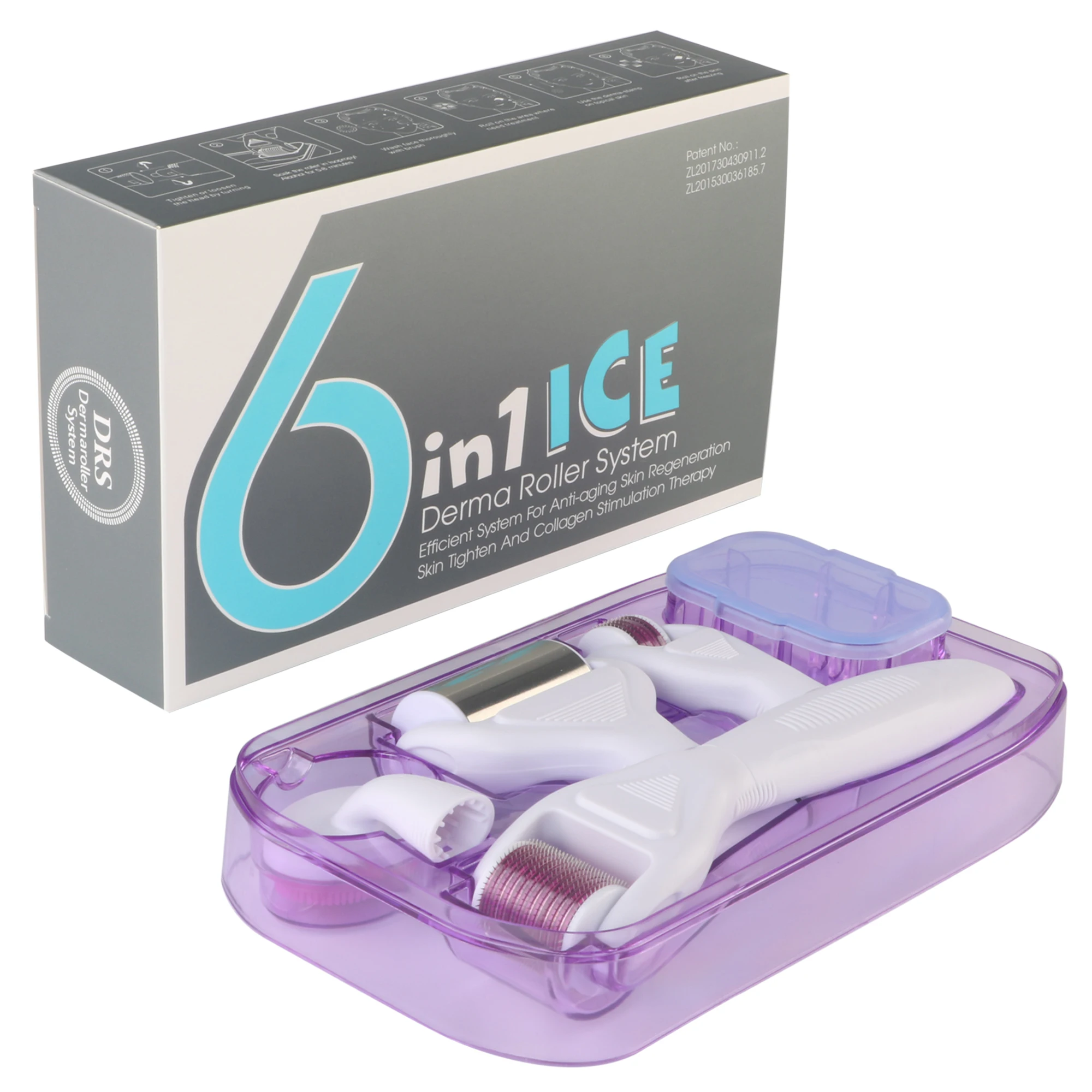 Профессиональный набор роликов для кожи 6 в 1 Набор мезотерапии инструмент