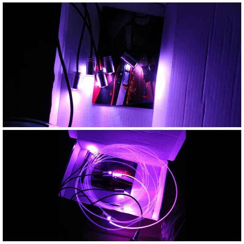 Оптоволоконный светсветильник льник приложение для автомобиля цветной холодный