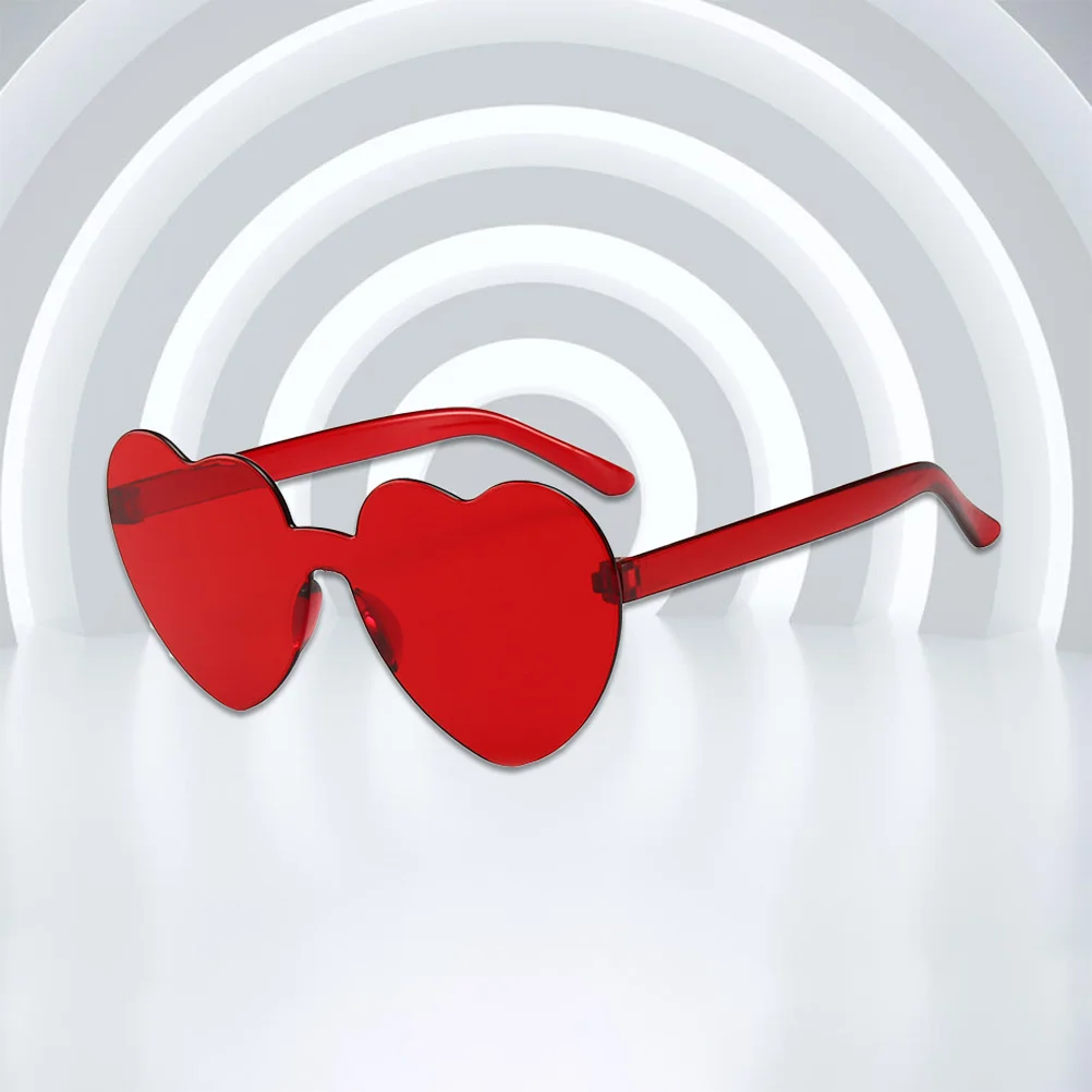 

3pcs Heart-shaped Sunglasses Love Heart Sunglasses Clear Jelly Color Sunglasses Stylish Heart Shape Sunglasses for Lady