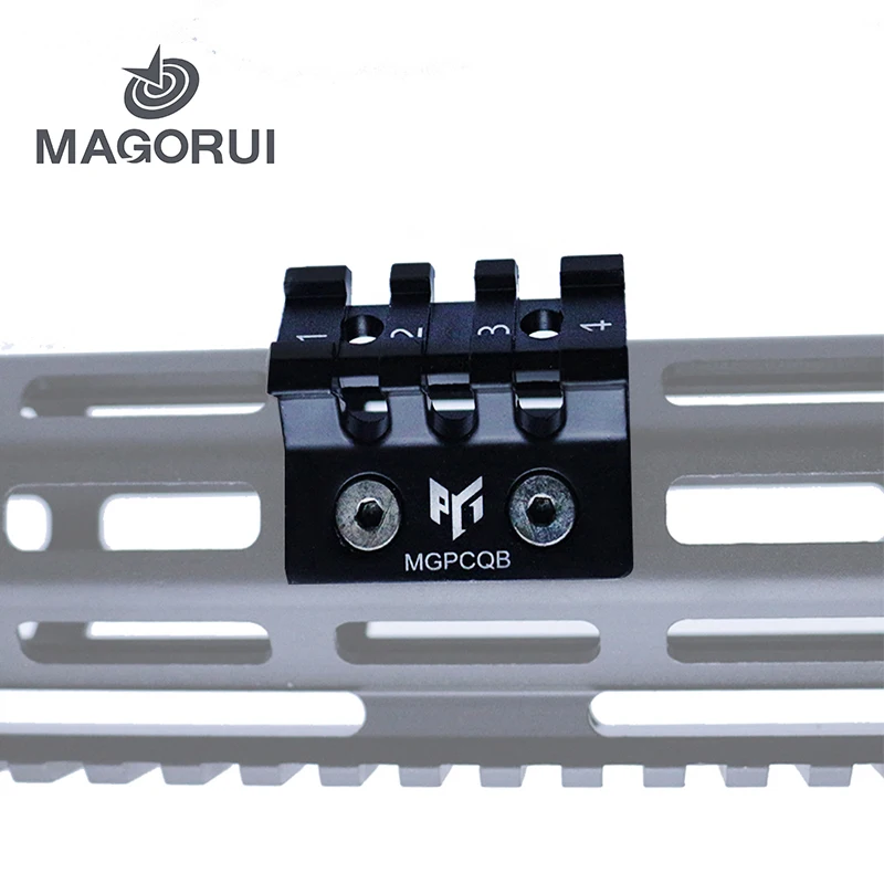 

MAGORUI Mlok Keymod Offset Light/Opitc Picatinny Rail Mount M Lok 3-SLOT Hunting Accessories for Glock for Airgun Base