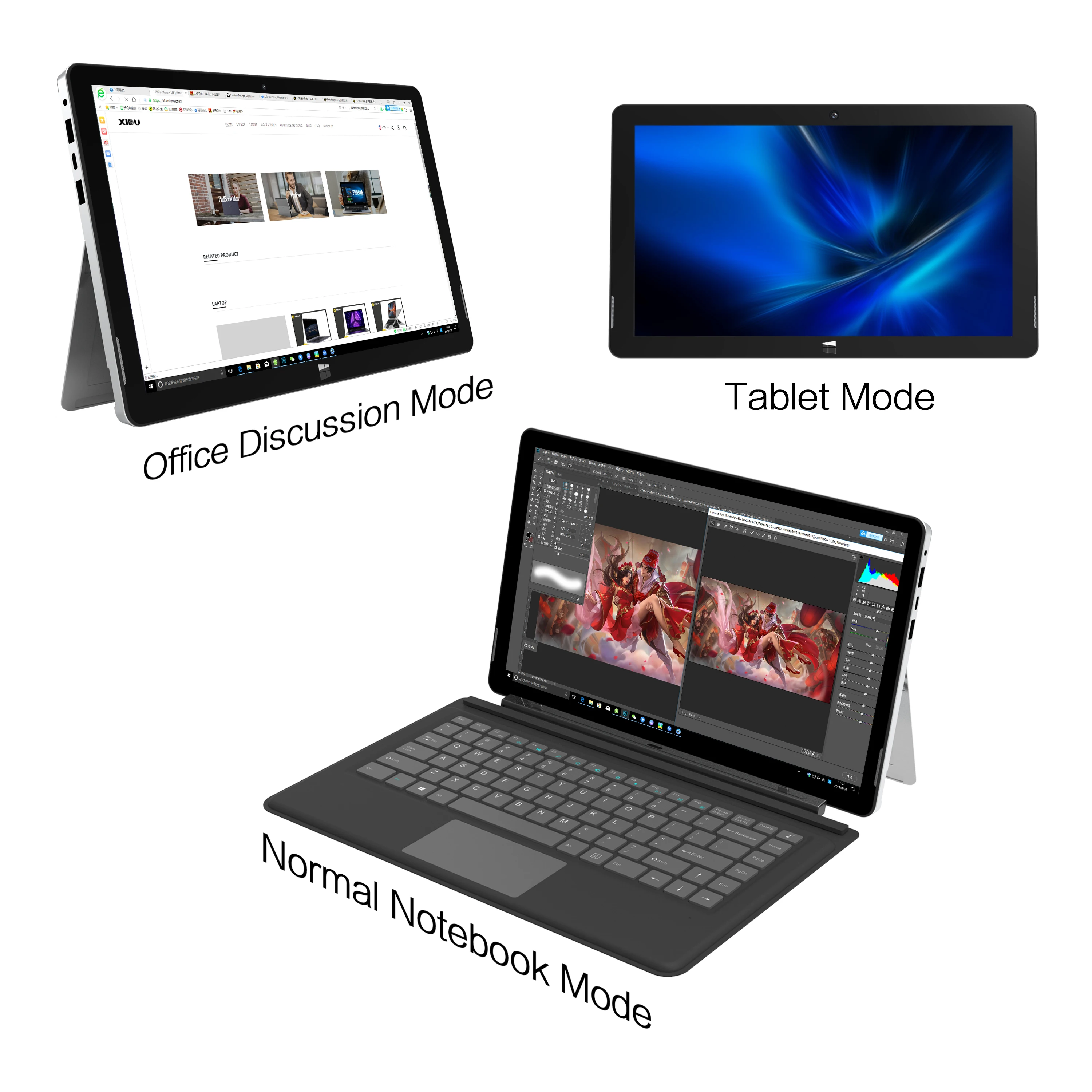 XIDU PhilPad ноутбук планшет двухъядерный лаптоп Windows 10 6 Гб ram 64 Гб rom 13," N3350 2560x1440 дисплей двойной wifi планшет ручка
