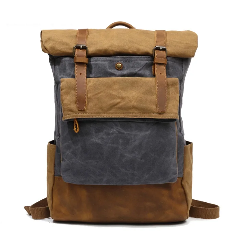 rucksack Men Casual Daypacks Vintage Canvas Backpack School Boys Designe Waterproof Travel backpack Bag Male Bagpack mochila