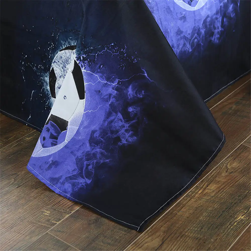

Blue Football Bedding Set Gift for Boys Kids 3D Duvet Cover Set Twin Full Queen Size Fashion Popular of Comforter Cover Set
