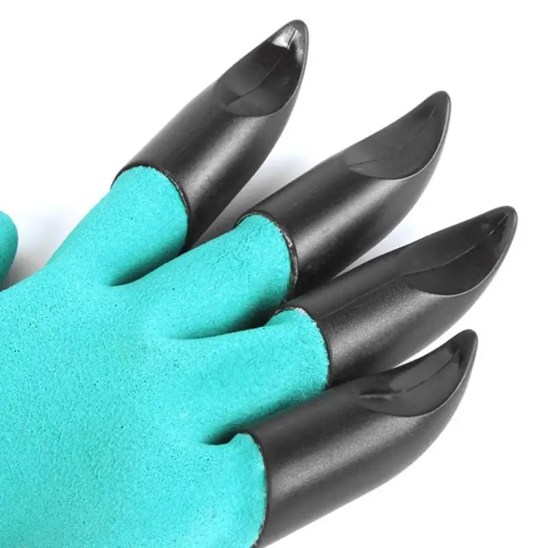 Garden Gloves 4 Hand Claw ABS Plastic Rubber Gloves Quick Excavation Plant Waterproof Insulation Home garden supplies