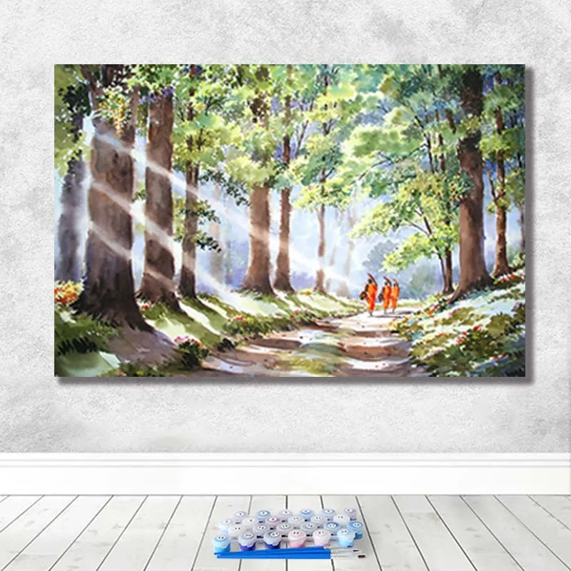 Краска собственного приготовления с помощью цифровой картины Рисование под