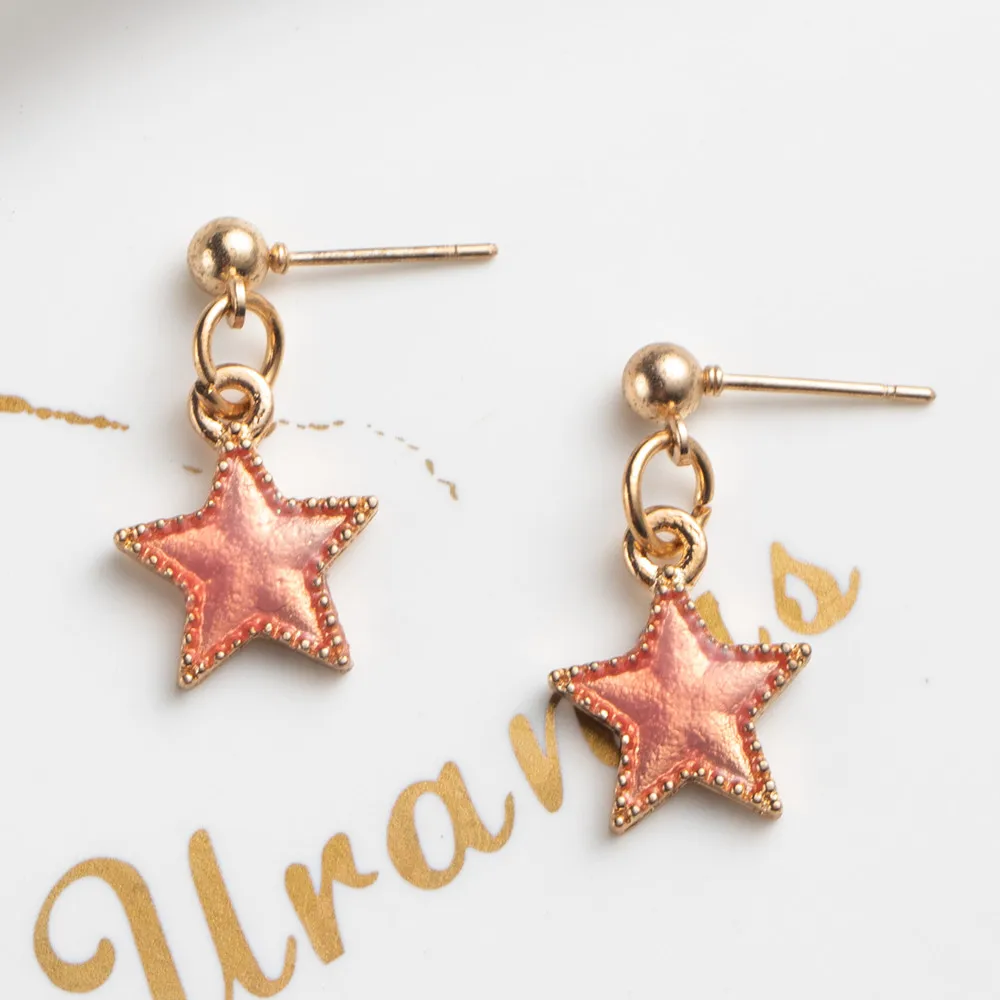 2019 New Fashion Romantic Sweet Cute Colorful Star Shape Dangling Drop Earrings For Women And Girls Wedding Engagement Accessory | Украшения