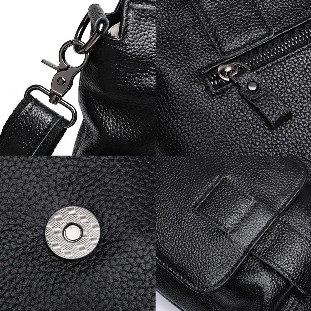 

JOYIR New Style Genuine Leather Handbags Men Multifunction Retro Cowhide Business Briefcase Fashion Leisure Message Bag Male New