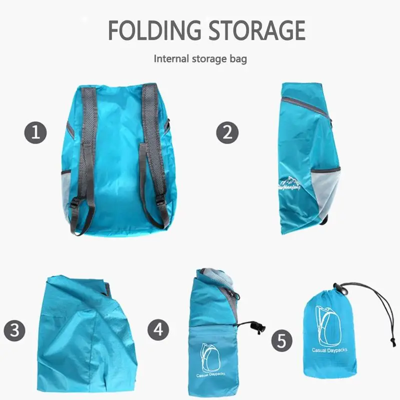 

20L large capacity outdoor travel backpack foldable portable camping camping rainproof equipment K7Q9