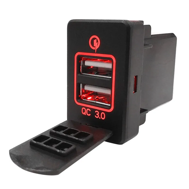 

High Quality 12V 24V Dual USB ABS Car Charger For TOYOTA 5V 4.2A Universal Auto Mobile Phone Charger For Iphone Sumsang