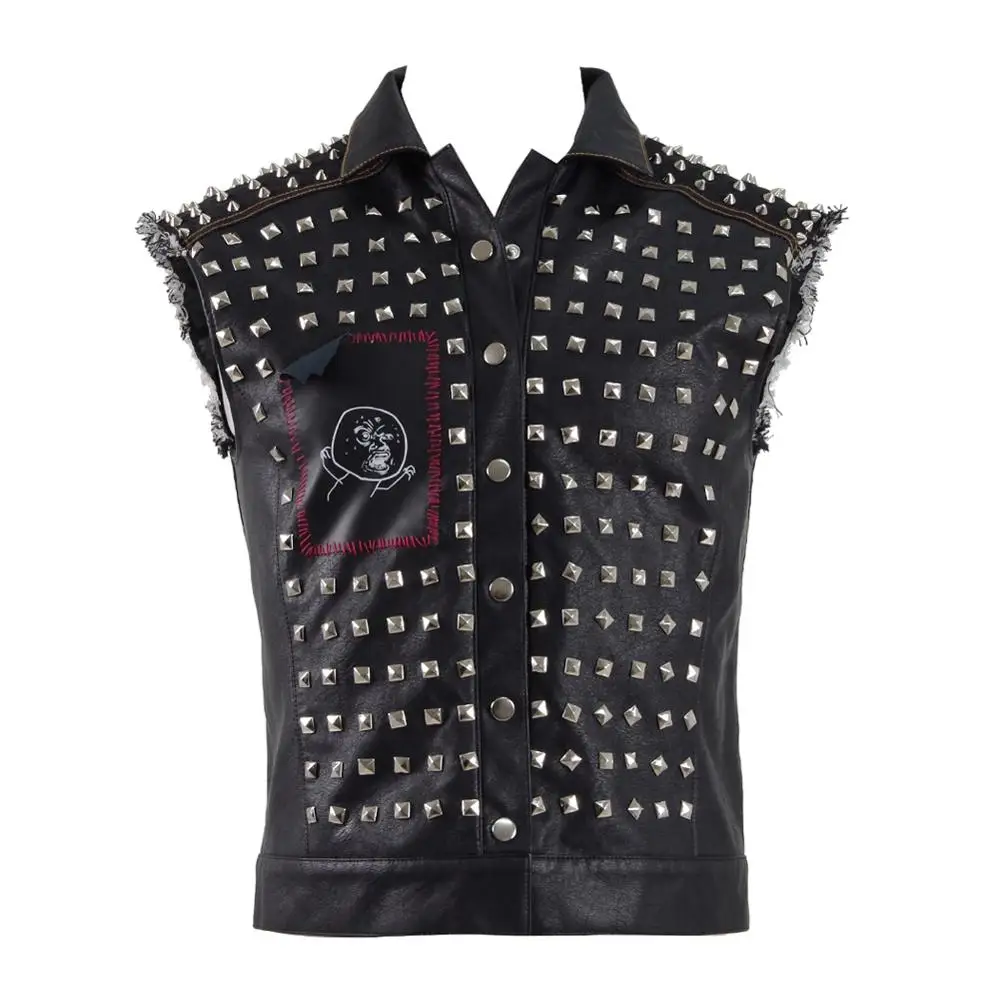 Костюм для косплея cospapa Wrench жилет с заклепками мужской черный из ПУ