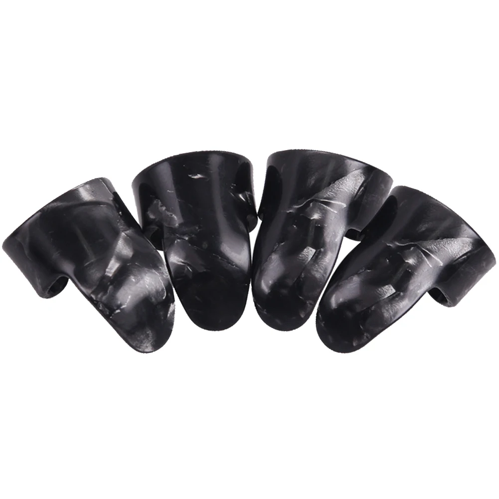 

4pcs Celluloid Finger Nail Musical Instrument Acoustic Guitar Pick Lightweight Bass Thumb Smooth Electric Ukulele Accessories