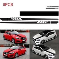 hot selling side skirt mirror body hood vinyl racing stripe decals for car universal carro voiture wholesale quick delivery csv