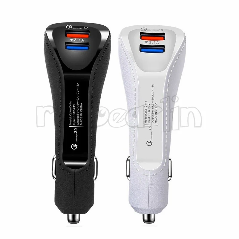 

200 шт. QC 3,0 быстрое автомобильное зарядное устройство 5 в а Автомобильный адаптер питания для ipad iphone 7 8 x samsung xiaomi