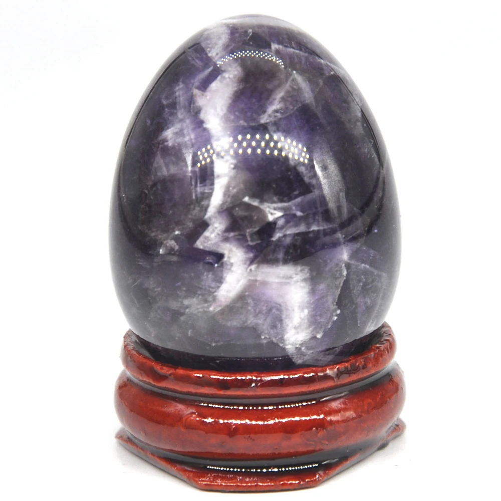 Камень аметистовый в форме яйца 30 х40 мм | Дом и сад