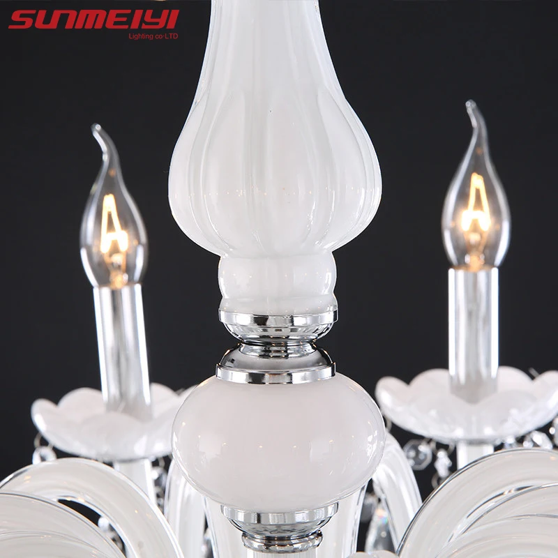 

Modern LED White Crystal Chandelier Lights Lamp For Living Room Light Ceiling Fixture Indoor Pendant Lamp Home Decorative