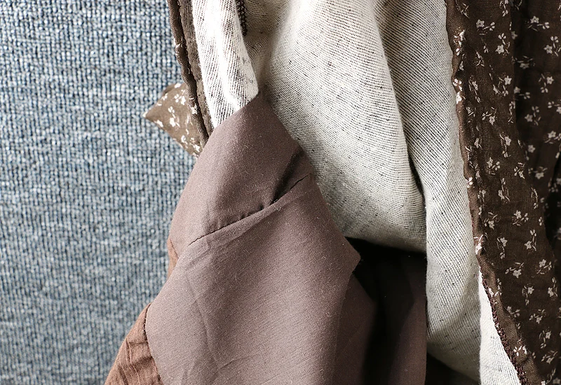 

2021 New Spring Summer Women Skirt Literary Fresh Elasticated Waist floral Print Double Layer Cotton Loose Skirt Women