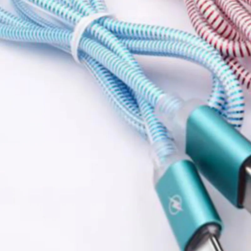 Blue 1 м Micro usb кабель для телефона светодиод Видимый поток света Micro usb зарядный кабель для синхронизации данных для телефона Android универсальные кабели для телефонов - Цвет: Blue