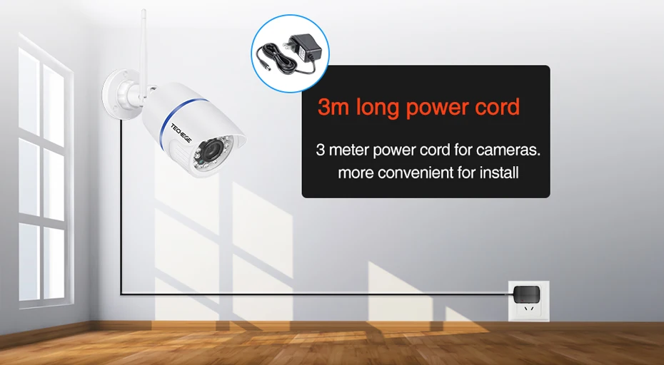 Techege 1080P wifi ip-камера HD 2.0MP аудио запись wifi камера ночного видения TF слот для карты Беспроводная Проводная камера видеонаблюдения P2P Onvif