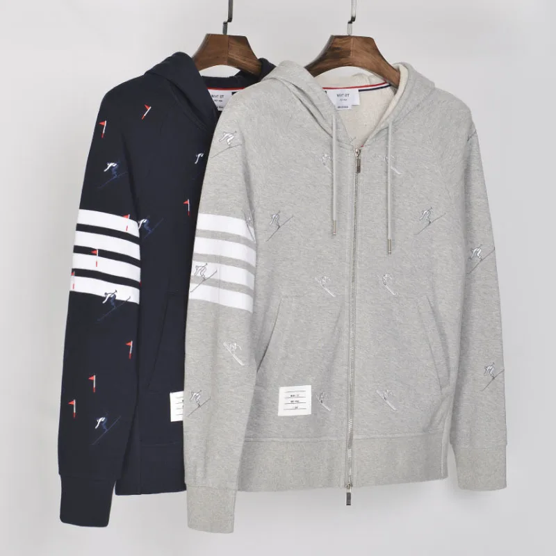 Модная брендовая одежда с капюшоном TB THOM лыжная куртка вышивкой для мужчин и