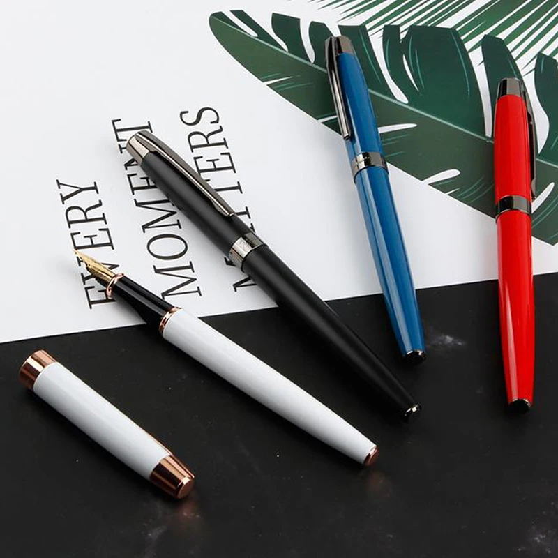 

Picasso Ancient Classic Fountain Pen 920 Pimio Metal Writing Gift Pen Iridium Fine Nib 0.5mm 4 Color For Business Office & Home