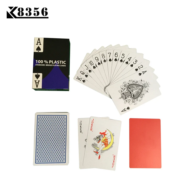 K8356 Новые горячие Baccarat Texas Hold'em ПВХ пластиковые игральные карты водонепроницаемые атласные для покера карточная доска мост игра 2,28*3,46 дюймов