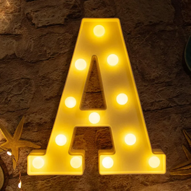 3D светодиодный ночник сделай сам буквенный знак алфавита шатер светильник с