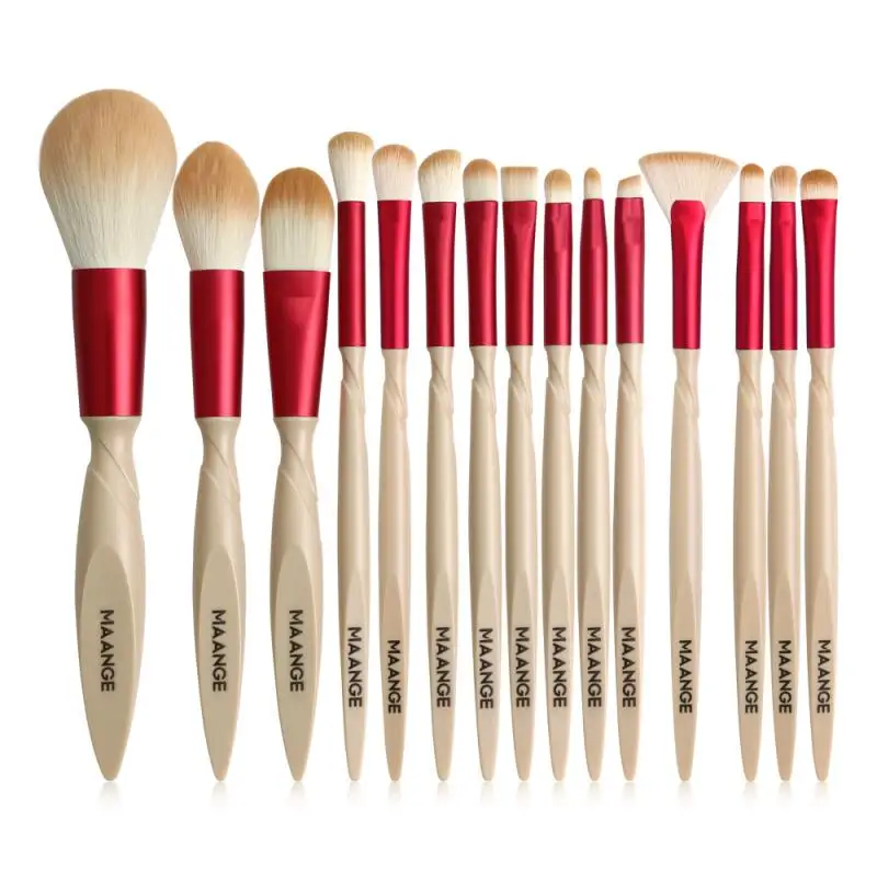 

15 Pcs Makeup Brush Set Cosmestic Brushes Eye Shadow Eyebrow Highlighter Foundation Powder Blush Fiber Beauty Traval Tools