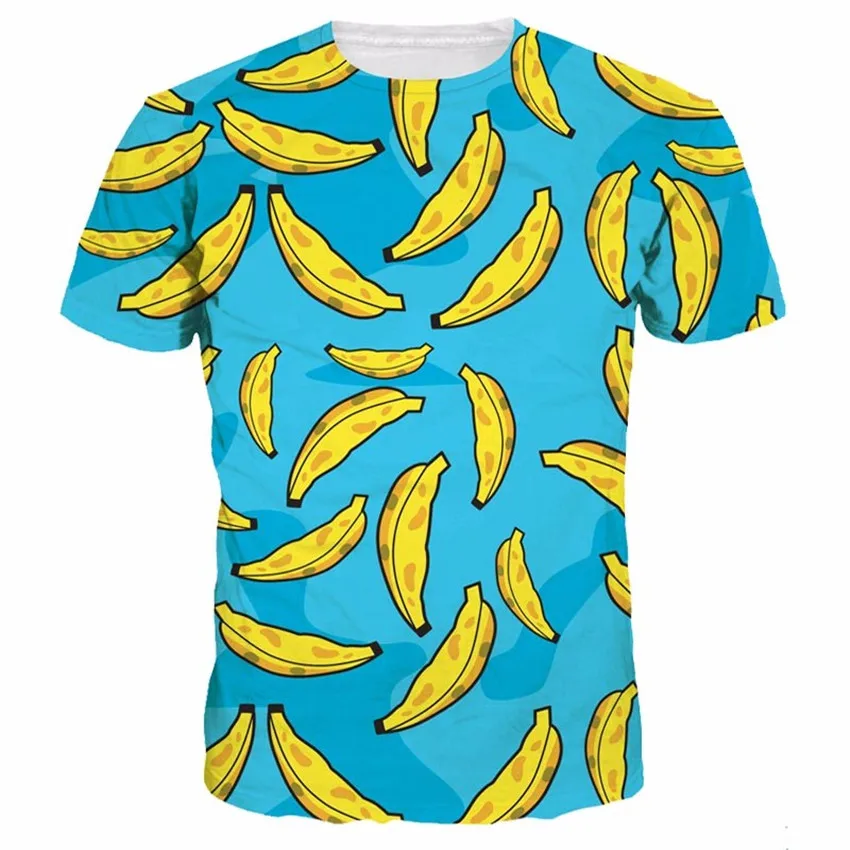Sondirane Новая модная Мужская/Женская 3d футболка с коротким рукавом принтом банана