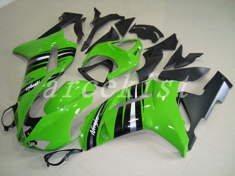 

Новый Abs Обтекатели комплект подходит для kawasaki Ninja ZX6R 636 2007 2008 07 08 6R ZX-6R мотоцикл бодикон набор на заказ Зеленый Лидер продаж!