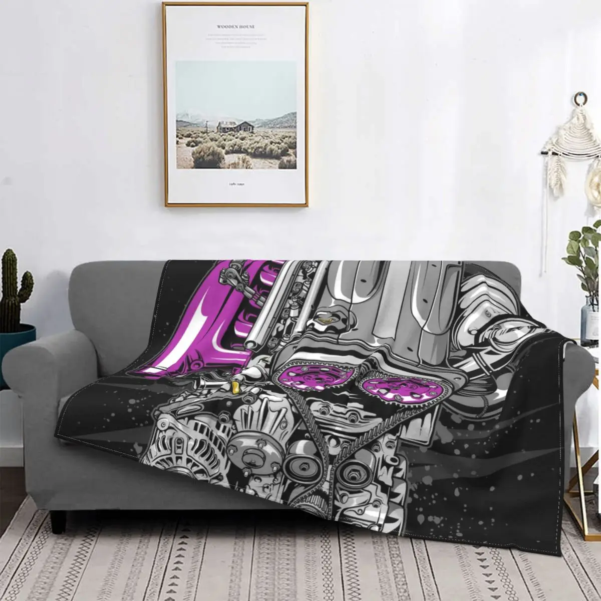 

Engine Blanket Jdm Car Drift Turbo Plush Warm SuperSoft Flannel Fleece Throw Blanket For Sofa Bedspread Quilt Travel Customized