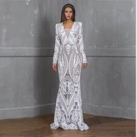 womens banquet clothing style embroidery lace solid color wedding dress long sleeved fashion ladies a line skirt we153