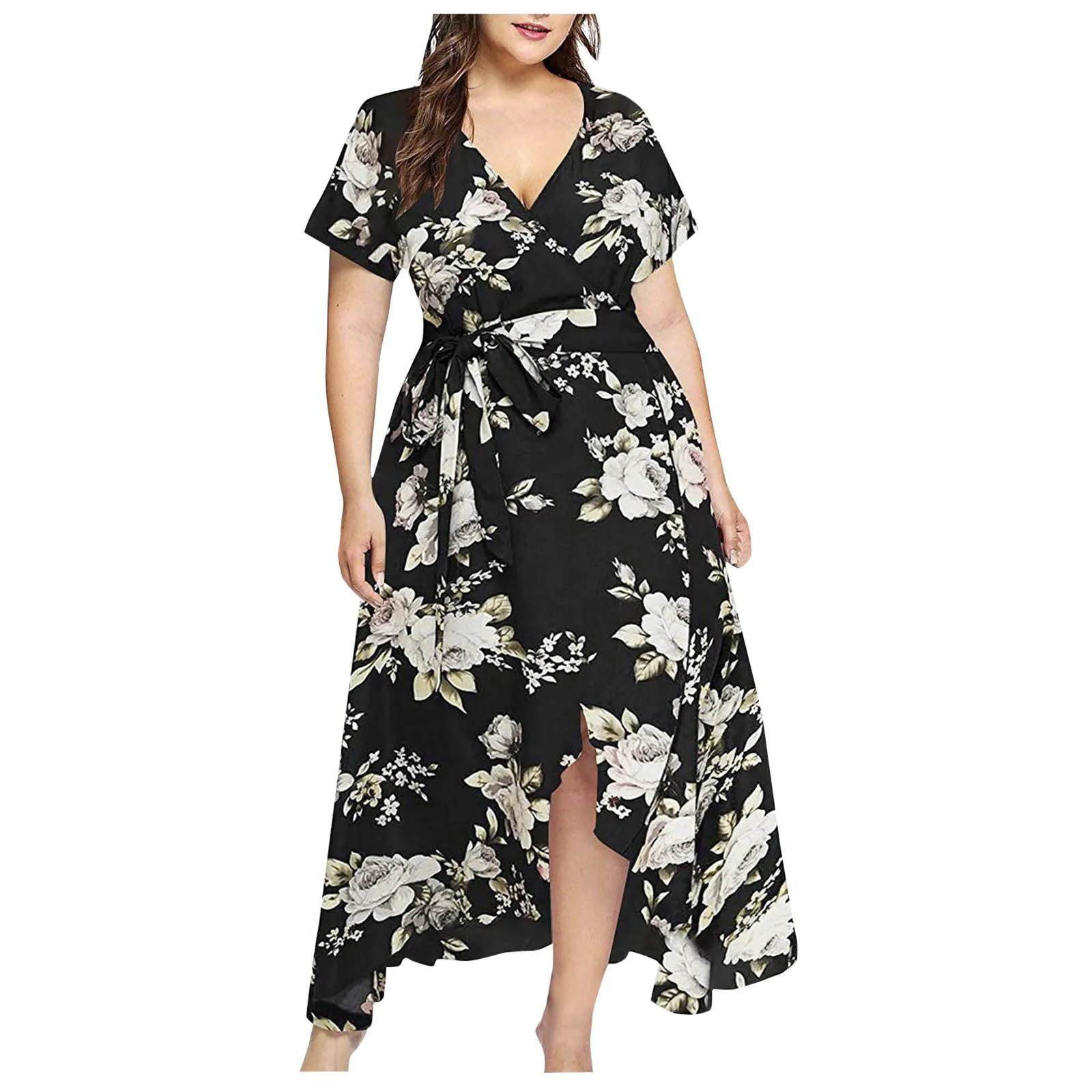 Летнее женское длинное платье с цветочным принтом 2022 винтажное элегантное
