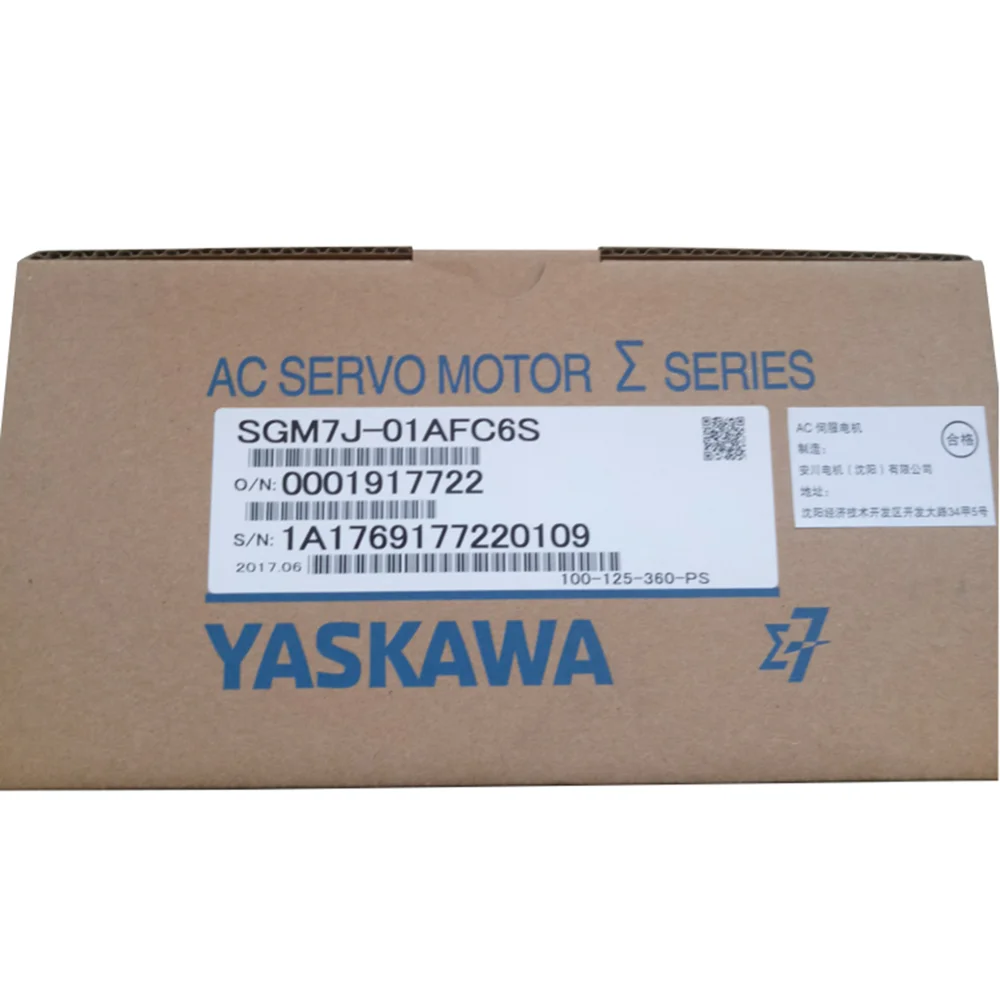 

New yaskawa servo motor SGM7J SGM7J-01AFC6S 100W