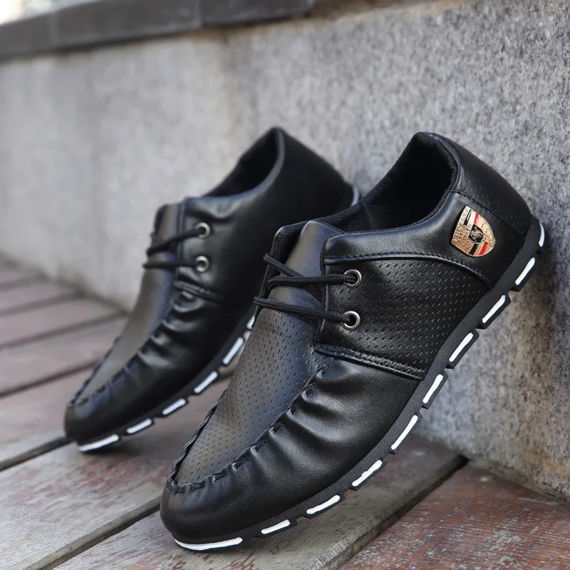 Брендовые новые модные мужские лоферы мужская кожаная повседневная обувь