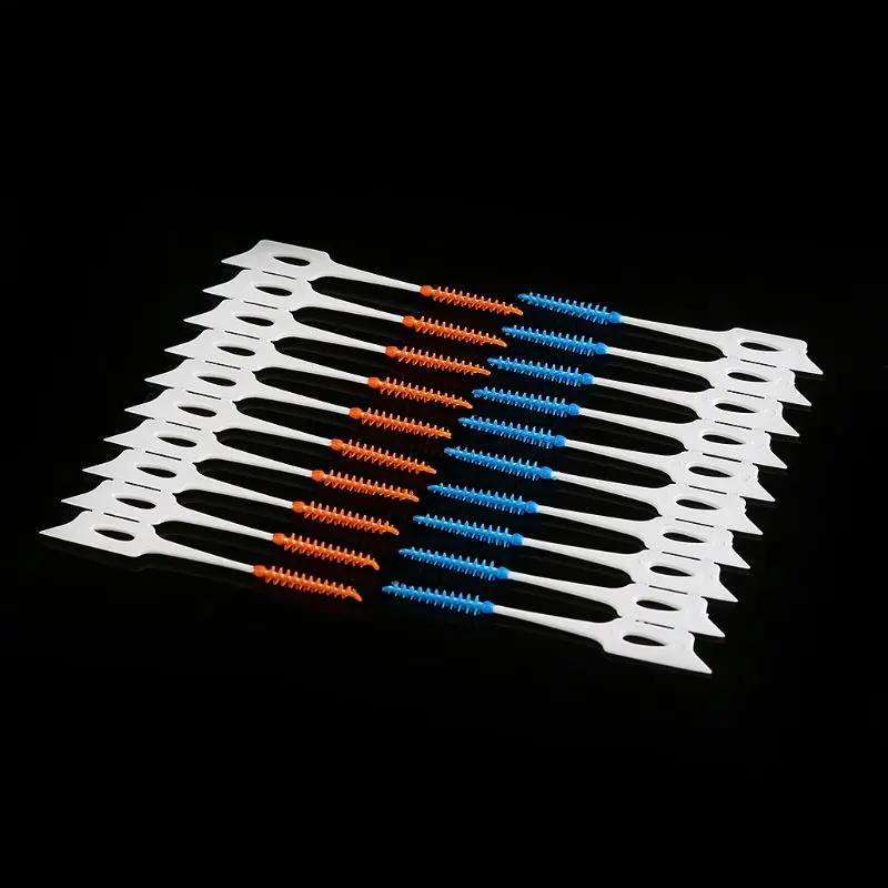 

80Pcs Soft Plastic Massage Gums Gingival Interdental Brush Massage Toothpick Toothbrush Floss Dental Flosser Pick Tooth and