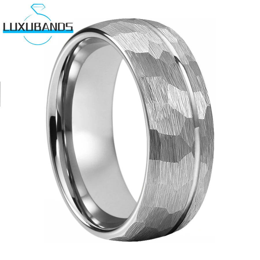

Обручальные кольца из карбида вольфрама для мужчин, мужские офсетные рифленые обручальные Мужские t-образные кольца 8 мм с матовой отделкой,...