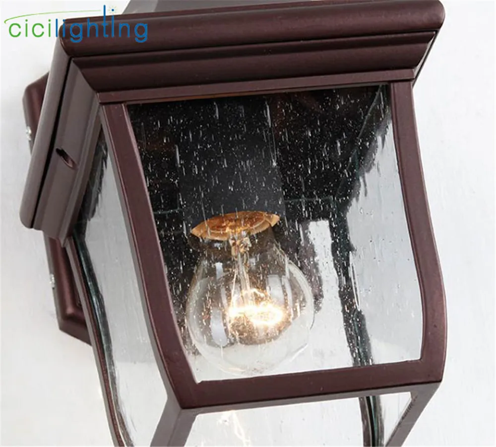 Наружное настенное бра 7 Вт E27 Светодиодный светильник Настенный стеклянный с