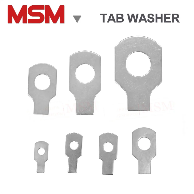 

2/10/20/100 PCS Stainless Steel Tab Washers With Long Tab GB854 Single Lug Collar Locking Tab Washer [M3-M36]