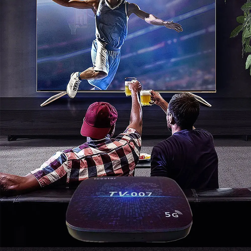 

NEW 2021 TV007 Smart Tv Box 4k 5G Wifi Smart Quad-core Wireless Network 16GB 32GB Set Top Box Dual Digital TV Set Top Box