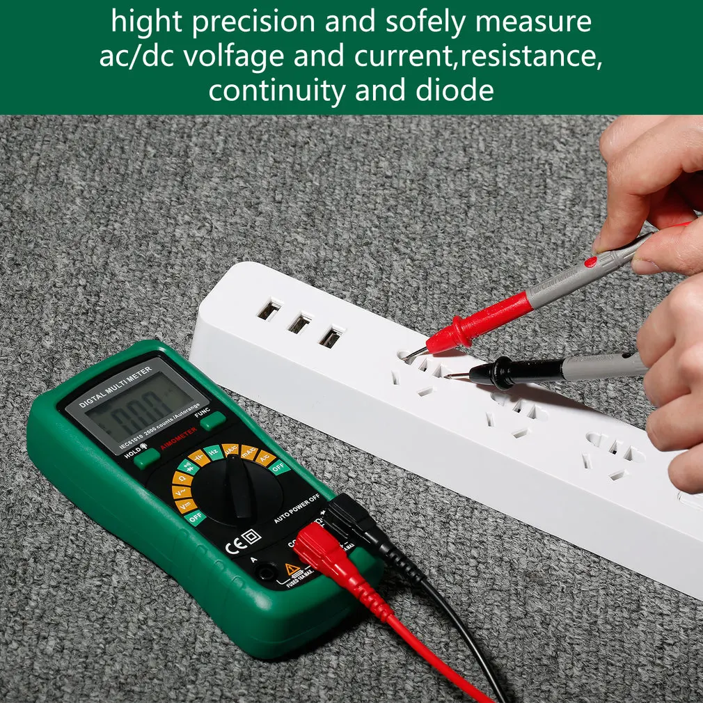 3.5 inch LCD Display Digital Multimeter Temperature Capacitance Frequency Test Auto Power Off Low Voltage Indication Backlight |