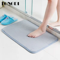 tongdi bathroom carpet mat soft shower coral velvet suede anti skip absorbent sop rug decor for home bathroom livingroom kitchen