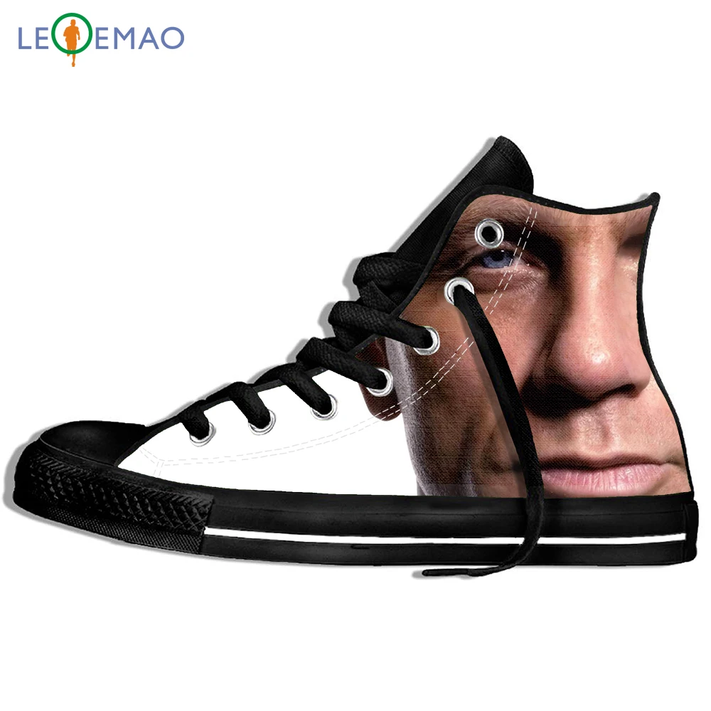 

Custom Image Printing Sneakers Movie Film James Bond 007 Design Funny Unisex Graphic Premium Streewear Canvas Walking Shoes