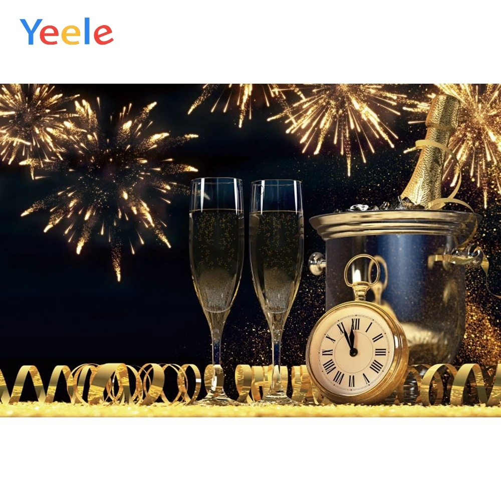 Фоны для фотосъемки с изображением празднования Нового года вечеринки золотых