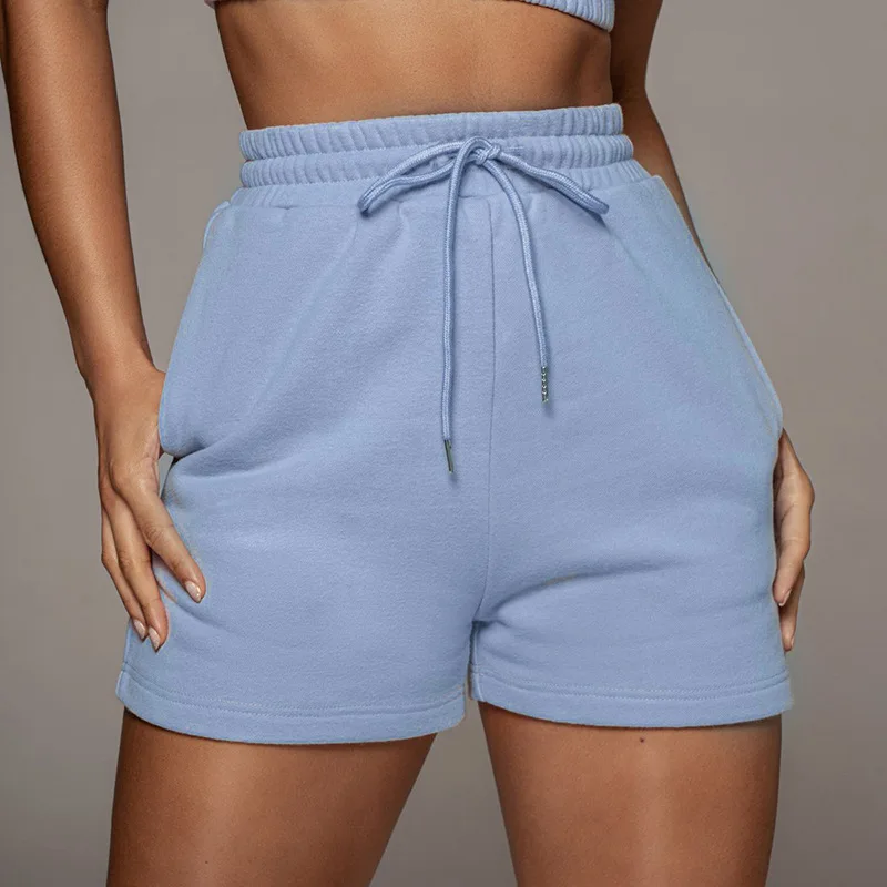 

High Waist Short Pants Loose Women Shorts Summer Solid Female New Straight Large Size Casual Solid Wide Leg Trousers Streetwear