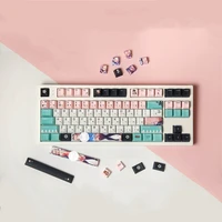 anime fate okita souji keycaps pbt dye sublimation keycap cherry profile for customized mechanical keyboard 142 keys full set