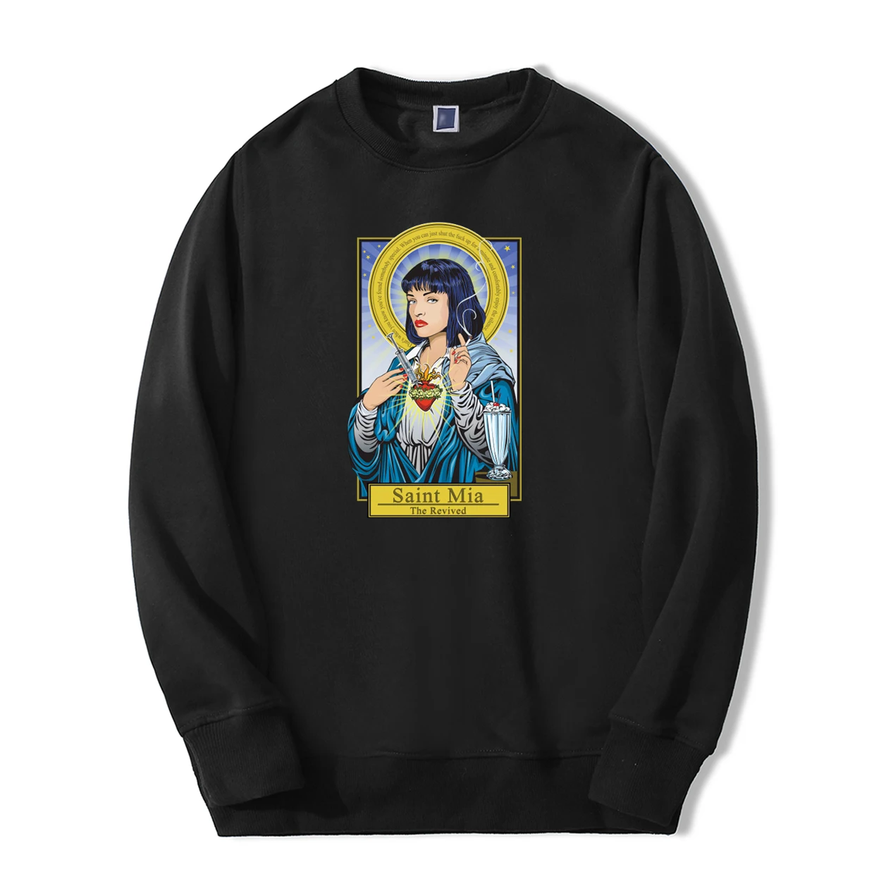 Толстовка Saint Mia Pulp Fiction Movie Print Atutmn для мужчин Весенняя толстовка повседневный